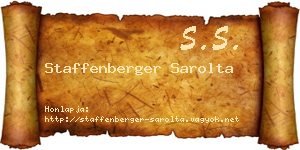 Staffenberger Sarolta névjegykártya