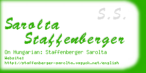 sarolta staffenberger business card